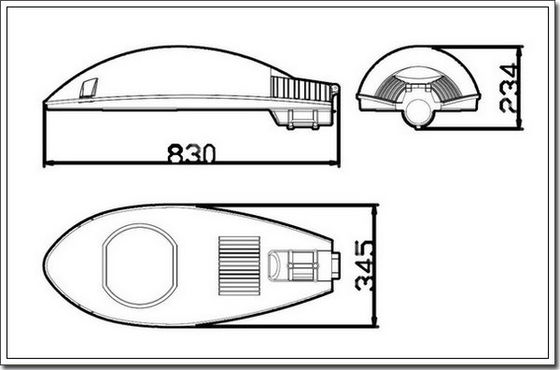220000lm 2000K HID Street Lights , 200W High Pressure Sodium Street Lamp