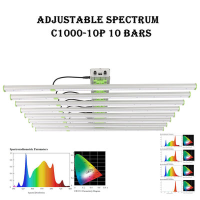 2500μMol 10 Bars EPAR 760nm Plant LED Grow Lights 1000W SMD3030