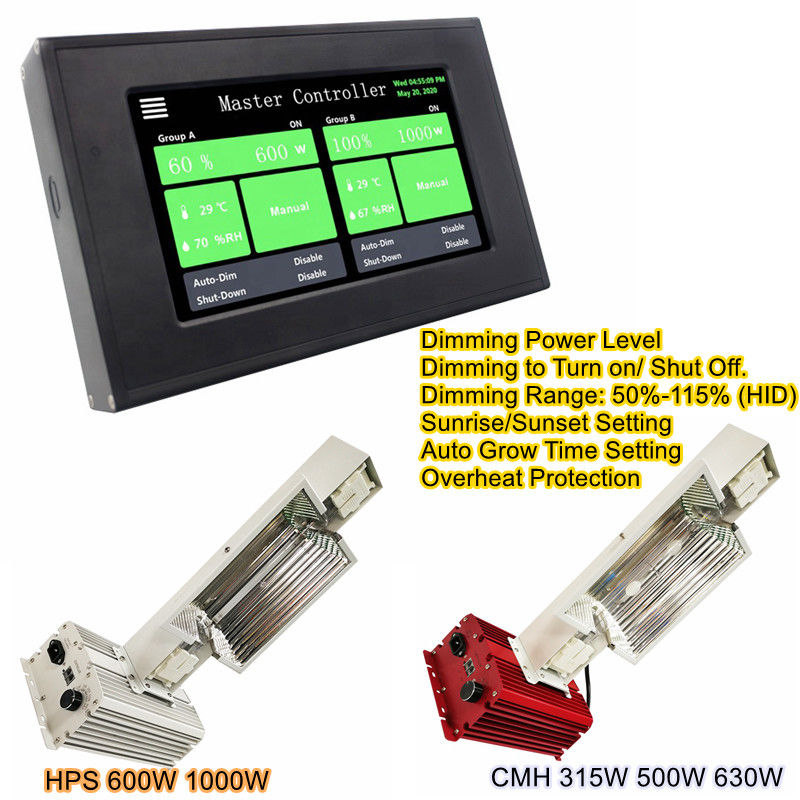 Humidity Sensors 315W 0 10V Controller CMH HPS Indoor Plant Grow Lighting